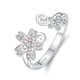 thumbnail image 1 of Anillo flor cerezo ajustable plata 925, 1 of 3