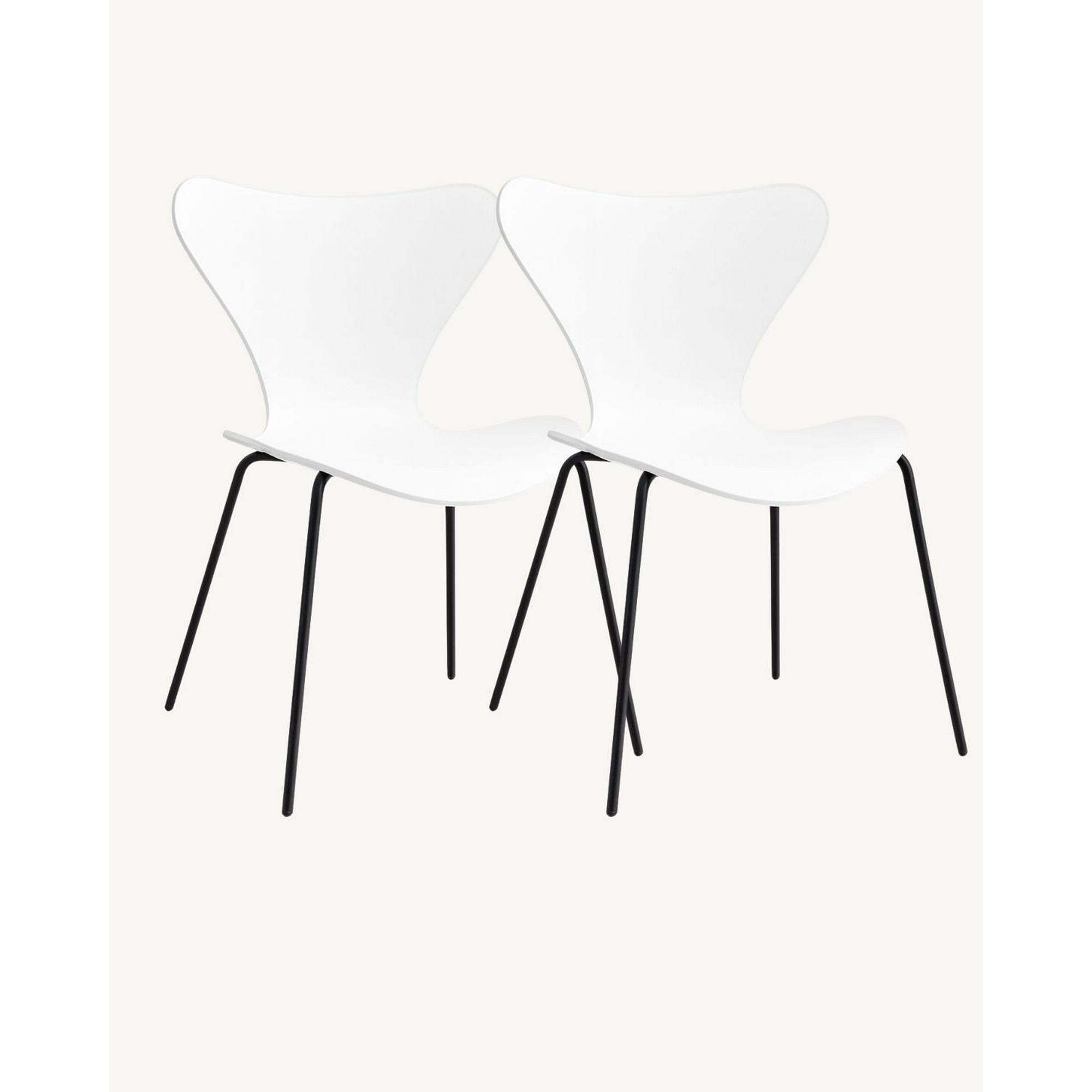 Habita2 Chile - Set 2 Sillas Jlove Pp Black - Blanco