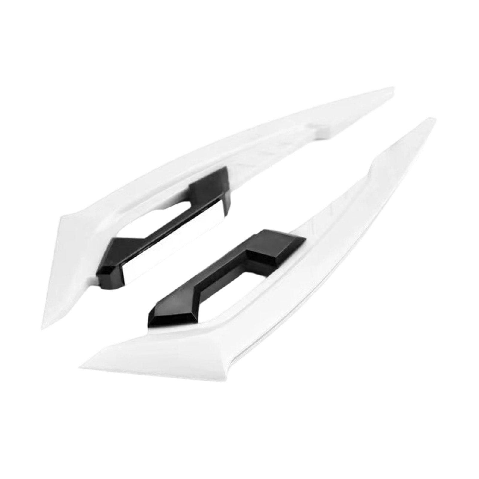 Magideal - 2 Alerones Laterales Para Motocicleta, Alerón Delantero, Fácil De Instalar, Reemplazo Para Garaje, Accesorio De Modificación De Mantenimiento Ligero. Blanco