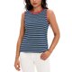 thumbnail image 1 of ATHLECHIC Camiseta sin Mangas de Mujer para Regreso a Clases con Bloque de Color a Rayas, Aberturas Laterales, Cuello Redondo, Verano, Sin Mangas, Azul Oscuro Rojo 2XL, 1 of 5