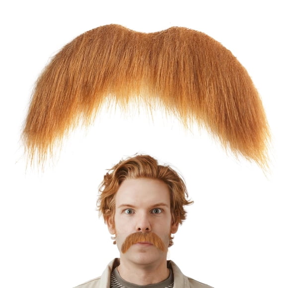 Bigote Falso Autoadhesivo Honcloud Color Jengibre
