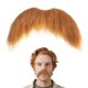 thumbnail image 1 of Bigote Falso Autoadhesivo Honcloud Color Jengibre, 1 of 6
