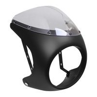 Magideal - Pantalla De Carenado De Faro, Cubierta De Parabrisas De Motocicleta, Accesorios, Accesorio, Cubierta De Carenado De Pantalla De Viento, Deflector De V , Negro Mate
