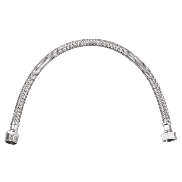 Conector de línea de suministro de grifo de 16" Uxcell, G1/2 hembra x G1/2 macho manguera de suministro de agua de acero inoxidable 304