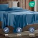 thumbnail image 5 of Juego de sábanas Nestl para cama queen size, 4 piezas, bolsillo profundo, azul, 5 of 9