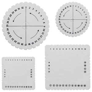 Bothyi - 4X Redondo Cuadrado Kumihimo Disco Cuadrado Trenzado Cordón Pulsera Hecha A Mano