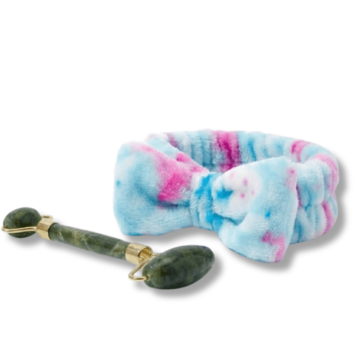 Genérico - Set Rodillo Facial De Jade Con Cintillo Skincare