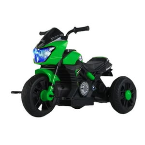 Auckland Outdoor - Moto Niño Antivuelco A Bateria Recargable Luz Y Sonido Green