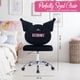 thumbnail image 3 of Vanity Chair Impressions Vanity Kuromi, giratoria sin brazos, negra, 3 of 9