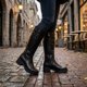 thumbnail image 2 of Bota Exs Plataforma Cuero Negro, 2 of 6