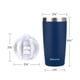 thumbnail image 3 of Vaso de café de viaje SUNWILL, 600 ml, acero inoxidable, azul marino, 3 of 7