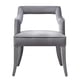 thumbnail image 2 of Silla de comedor TOV Furniture Tiffany tapizada en gris, 2 of 6