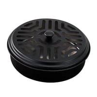 Magideal - Soporte De Bobina Para Quemador, Cubierta De Caja De Incienso Reutilizable, Ligera, Clásica, Portátil, Para Acampar, Casa, Piscina, Senderismo, Jardín Negro