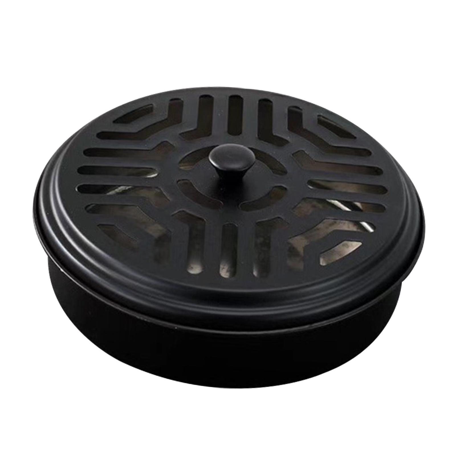 Magideal - Soporte De Bobina Para Quemador, Cubierta De Caja De Incienso Reutilizable, Ligera, Clásica, Portátil, Para Acampar, Casa, Piscina, Senderismo, Jardín Negro