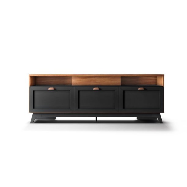 Rack Olinda Noce Milano Preto Fosco | Lider