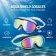 thumbnail image 2 of Gafas natación niños 2 pack antivaho sin fugas visión amplia fácil ajuste correa protección UV, 2 of 7