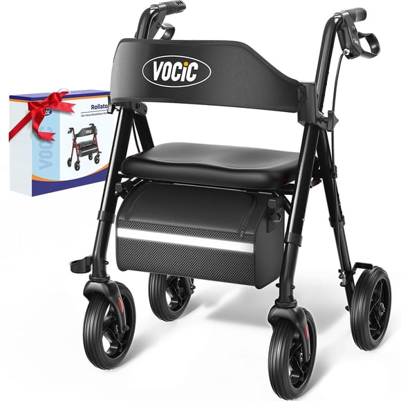 Rollator Walker VOCIC Z21 con asiento de 160 kg, soporte de 8 ruedas
