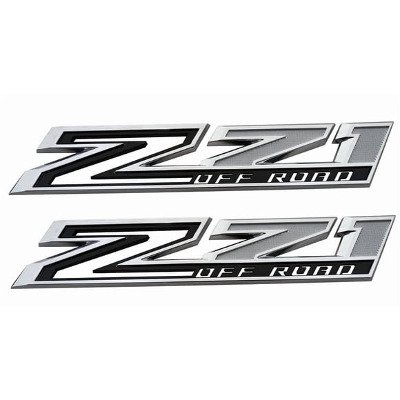 Calcomanía Tomilia Z71 Off Road 30 cm Pack de 2 en Negro Cromado