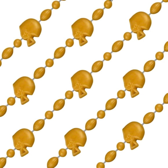 Collares Blinkee con cuentas doradas para casco de fútbol, paquete de 12