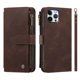 thumbnail image 2 of Funda Cartera para iPhone 12 Pro Max con Cremallera y Ranuras, Marrón, 2 of 6