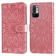 thumbnail image 2 of Funda tipo cartera FOXDOCK para Xiaomi Redmi Note 10 5G , diseño girasol en relieve, cuero PU, cierre magnético, soporte y tarjetero, 2 of 5