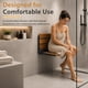 thumbnail image 2 of Asiento de Ducha Plegable de Teca Koretech de Acero Inoxidable para Seguridad en el Baño, 2 of 6