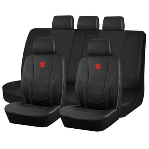 Jj Group - Fundas Asiento Suzuki Eco Cuero Negro – 9 Piezas Bordadas