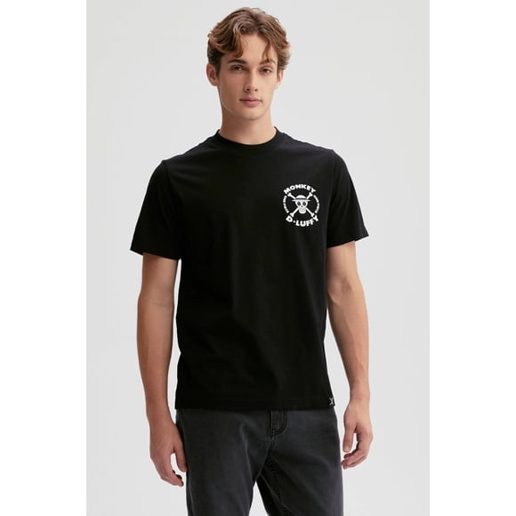 Polera Hombre Logo One Piece Negro