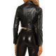 thumbnail image 3 of INSPIRE CHIC Chaqueta Moto Recortada de Mujer con Cremallera y Manga Larga de Cuero Sintético M Negro, 3 of 7