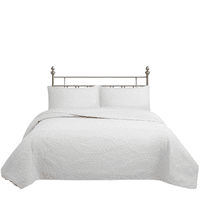 Genérico - Cubrecama Quilt Reversible Super King 270 X 260 Cm King Blanco Wonder Collection Martiné