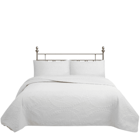 Genérico - Cubrecama Quilt Reversible Super King 270 X 260 Cm King Blanco Wonder Collection Martiné