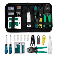 Genérico - Kit Herramientas Cableado Tester Rj45 Utp Lan Crimpeadora Color Negro