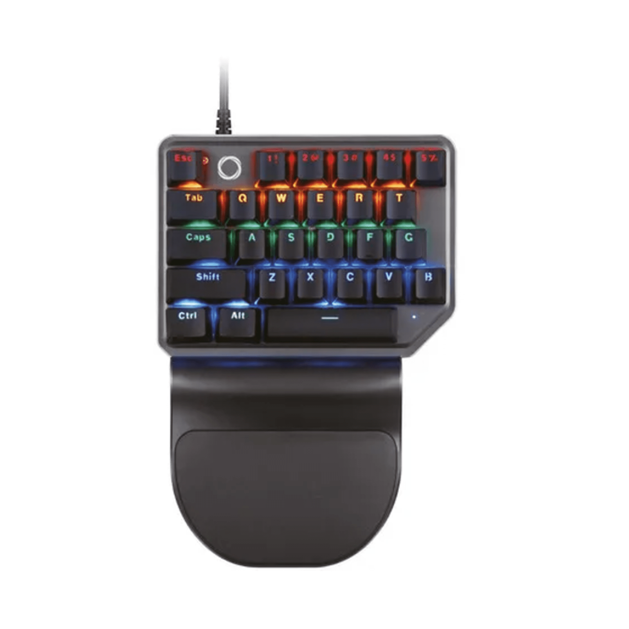 Genérico - Teclado Gamer Nibio One Una Mano Mecánico Rgb Negro