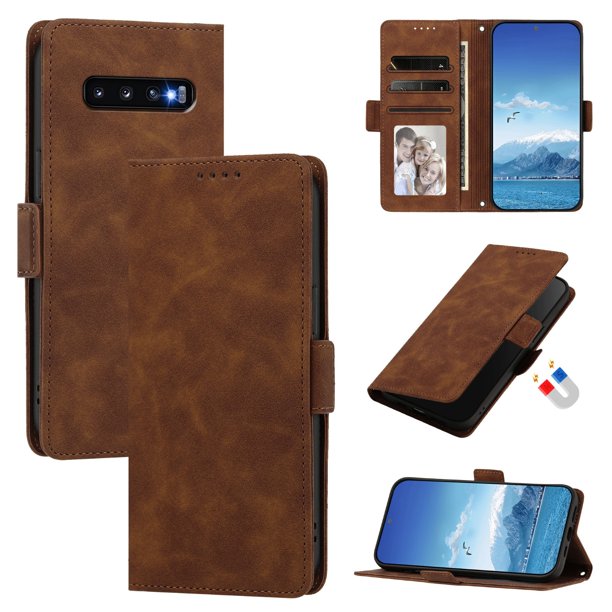 Funda Billetera Delgada para Samsung Galaxy S20 FE 4G/5G con Ranuras y Soporte Marrón