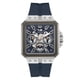 thumbnail image 1 of Reloj GUESS para hombre con funda de 42 mm y correa de silicona, color azul marino, multifunción, 1 of 3