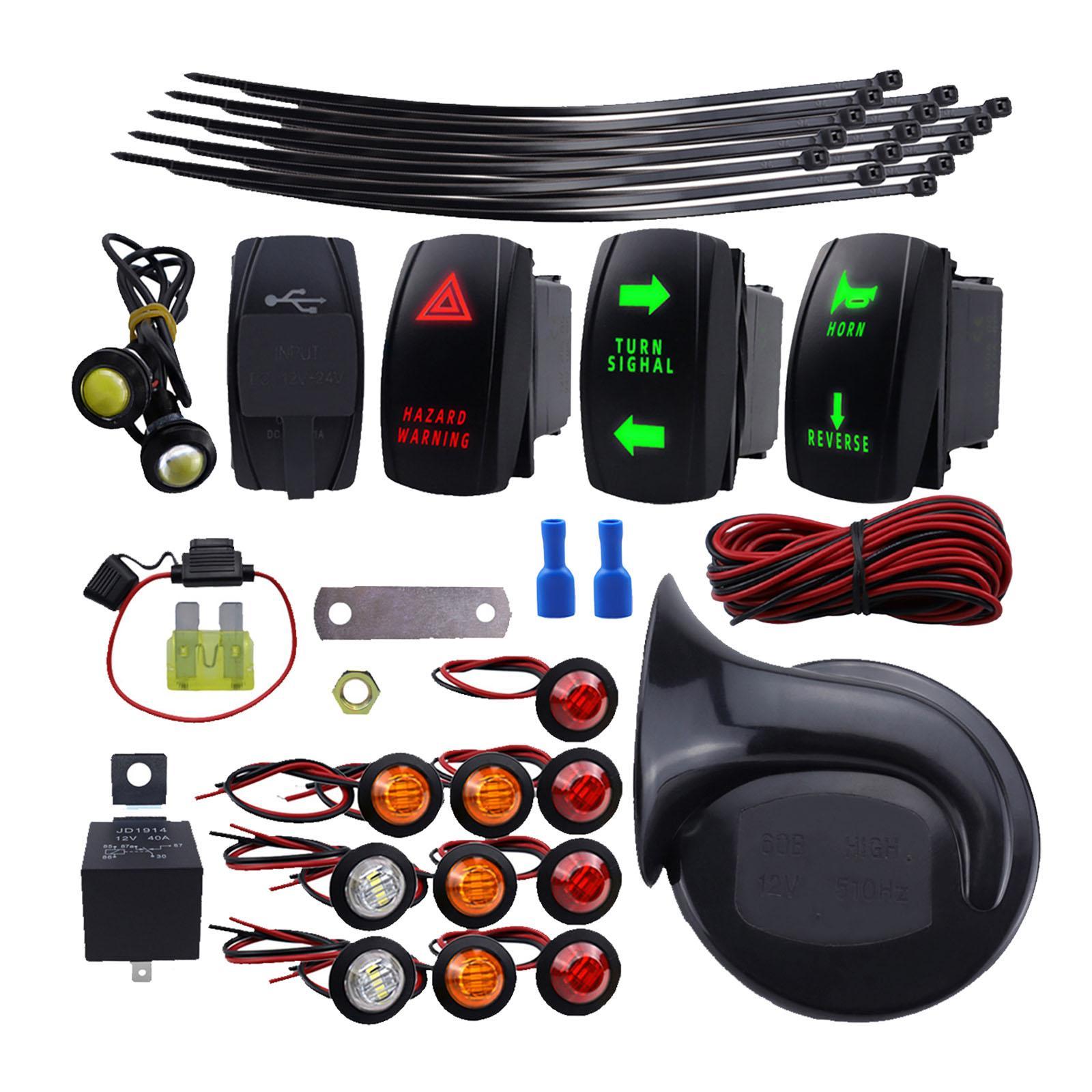 Ioensy - Kit De Señales De Giro Atv/Utv Resistente Para Polaris Rzr Pro Xp Xp 4 1000 S4 1000