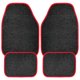 thumbnail image 1 of Alfombrillas para coche MUQIDA 4 piezas Antideslizantes Impermeables Negro/Rojo, 1 of 6