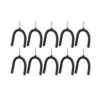 Magideal - Ganchos De Tornillo En U, Ganchos De Almacenamiento Para Taller De Garaje, Resistentes Para Colgar Herramientas De Jardín, Portaherramientas Multiusos Negro