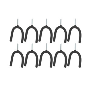 Magideal - Ganchos De Tornillo En U, Ganchos De Almacenamiento Para Taller De Garaje, Resistentes Para Colgar Herramientas De Jardín, Portaherramientas Multiusos Negro