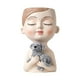 thumbnail image 2 of Maceta Con Cabeza De Resina Para Maceta De Cara Bonita Para Hombre, Decoración De Oficina Y Jardín, Mujer, Perro, Blanco, 2 of 5