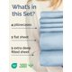 thumbnail image 2 of Juego de sábanas CGK Unlimited Extra Deep King de microfibra azul cielo, 2 of 8