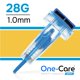 thumbnail image 2 of Lancetas ONE-CARE 28G x 1,0 mm 100 uds Botón de presión, 2 of 9