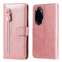 Gangxun - Funda Con Cremallera Para Honor 100 Pro, Carcasa Cartera De Cuero Pu Con Soporte Y Tarjetero