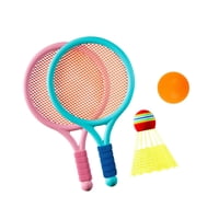 Ioensy - Juego De Tenis De Bádminton Para Niños, Raqueta De Tenis Para Niños Para Entrenar Juguetes De Playa, Azul Y Rosa