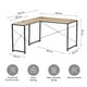 thumbnail image 3 of Escritorio Esquinero Desk-11 Relan Estilo Industrial de Acero y MDF Color Negro y Café, 3 of 7