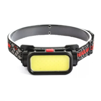 Genérico - Linterna Minero Cabeza Led Cob Recargable Usb- C + Led Rojo