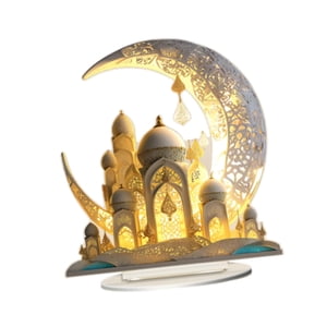 Magideal - Estatua De Iglesia, Adornos De Mesa, Colección De Decoración De Escritorio, Edificio De Acrílico Vintage, Adorno Religioso Para El Hogar De Escritorio