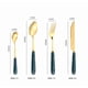 thumbnail image 4 of XmhyTop Juego de Cubiertos de Oro Negro 24 Piezas Flatware Set de Acero Inoxidable, Ideal para Familias y Eventos, 4 of 5
