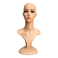 Magideal - Cabeza De Maniquí Femenino, Maniquí De Mujer Con Hombro, Modelo De Salón De Peluquería Portátil Soporte De Exhibición De Peluca Soporte De Peluca Para