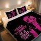 thumbnail image 1 of TARA YUMMY Pink Portrait Mindset Duvet Cover Set Vintage Printed Bedding Soft And Breathable, 1 of 1